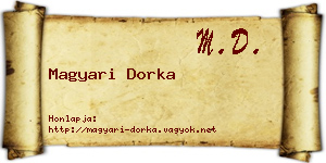 Magyari Dorka névjegykártya